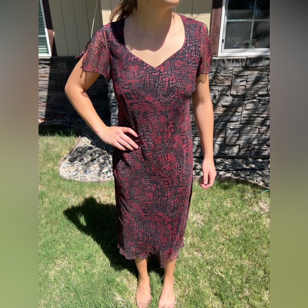 Vintage 1990’s Sheer Lined Dress (Size 10)